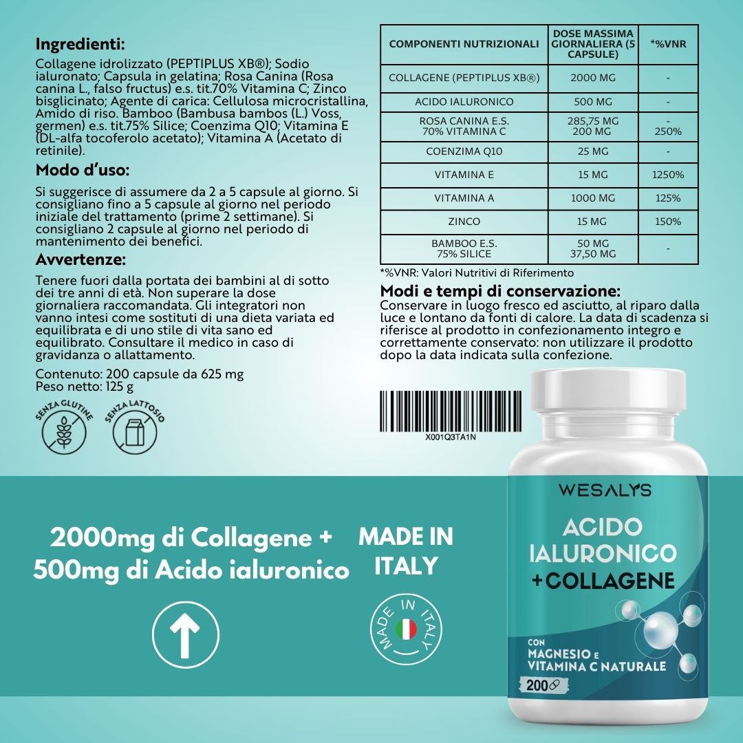 Acido Ialuronico + Collagene